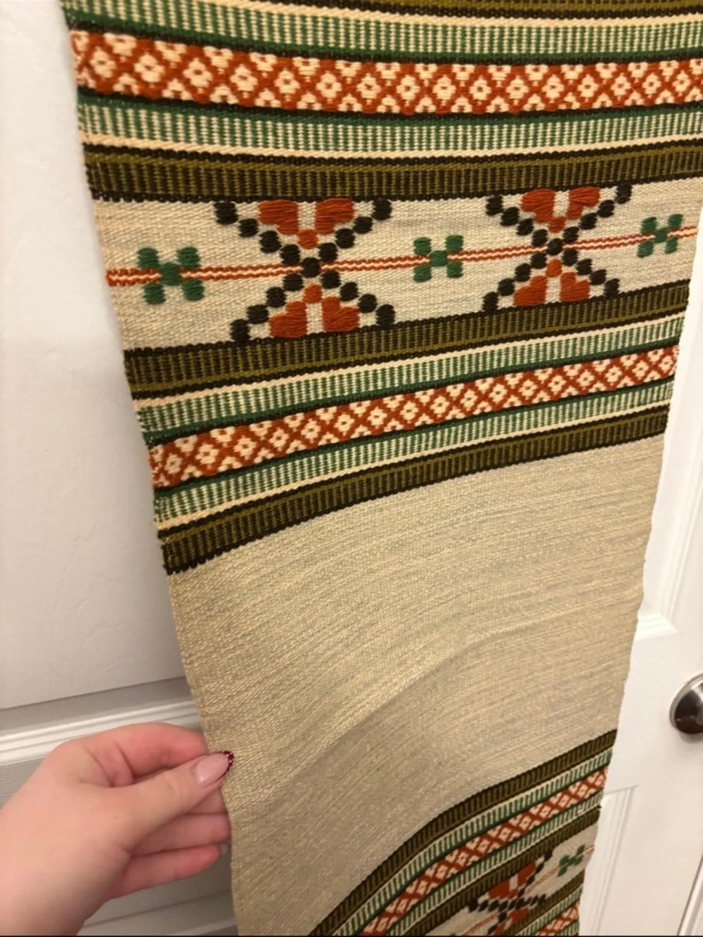 Handmade 40” long table runner